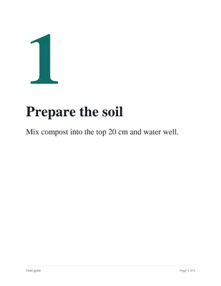 Page 1: Prepare the soil