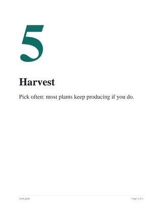 Page 5: Harvest
